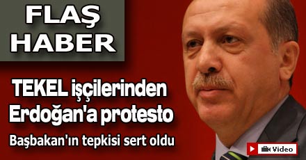 Tekel işçilerinden erdoğan`a protesto