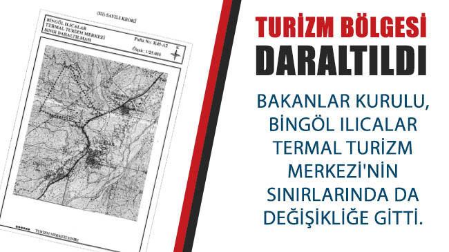 Turizm bölgesi daraltıldı