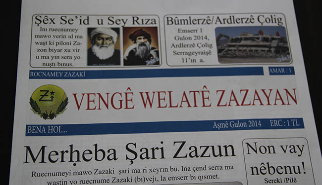 VENGE WELATE ZAZAYAN YAYIN HAYATINA BAŞLADI