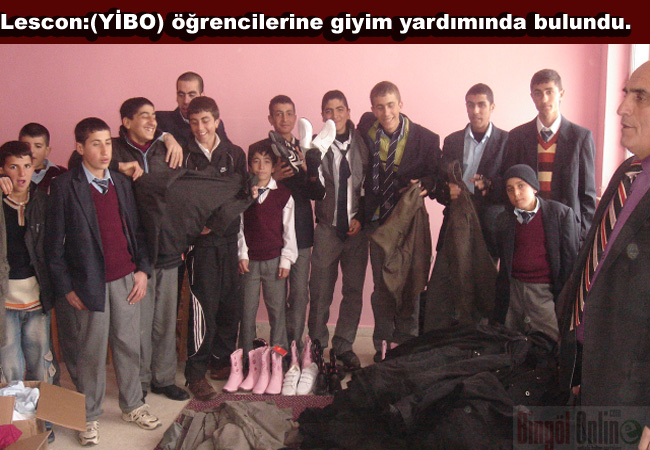 Yayla yibo öğrencilerine lescon`dan yardım