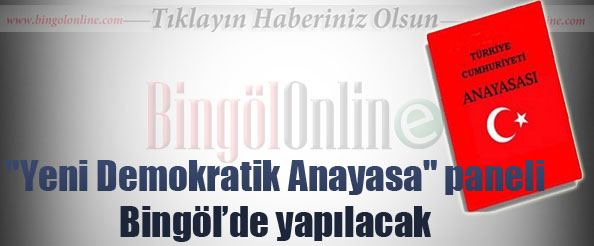 `Yeni Demokratik Anayasa` paneli Bingölde yapılacak