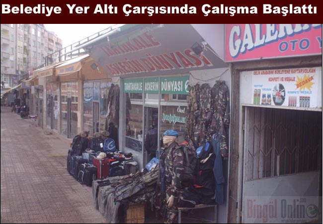 Yeraltı çarşısında, belediye çalışma başlattı